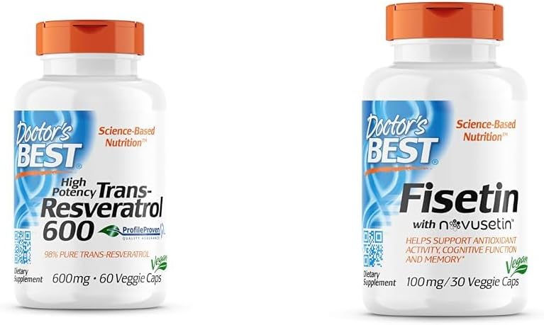 Doctor's BEST Trans-Reεσβερατρόλη 600 mg 60 Count & Fisetin με Novusetin 100 mg 30 Count