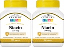 21st Century Niacin 500 mg δισκία παρατεταμένης αποδέσμευσης, 100 Count (27474) (πακέτο του 2)
