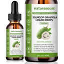 Naturesours 100% Pure Organic Soursop Extract, Soursop Graviola Liquid Drops 1800MG, Organic Pure Soursop Leave and Fruit Extract, Sugar/Gluten Free, 2 FL.OZ (1)