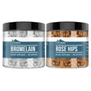 Earthborn Elements Rose Hips & Bromelain Capsule Bundle (200 Capsules Each), Pure & Undiluted, No Additives