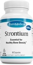 EuroMedica Strontium - Συμπληρώματα στήριξης για την υγεία και τη δύναμη των οστών - Συμπλήρωμα διατροφής με κάψουλες Vegan - Συμπλήρωμα υγείας με κιτρικό Strontium για την ανώτερη απορρόφηση - 60 κάψουλες
