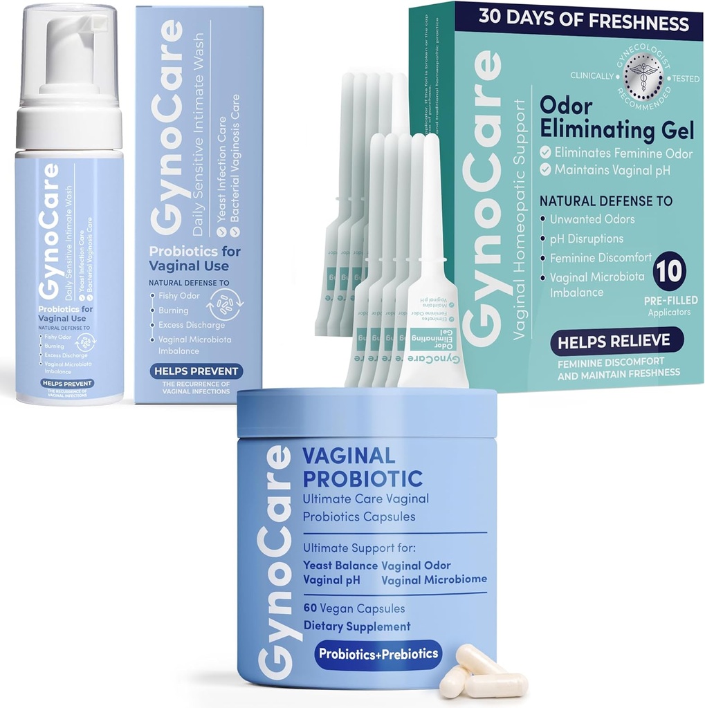 Terramed Just Think Comfort Comprehensive Feminine Wellness Bundle – Τριπλή Υποστήριξη για την ισορροπία pH, Odor Control και την Εγγενή Υγεία