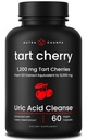 Organic Tart Cherry Extract Capsules 12.000mg - Κατασκευασμένα από Montmorency Tart Cherry συμπυκνωμένο, σέλινο Σπόρος & Bilberry - Καθαρισμός ουρικού οξέος & Κοινή Υποστήριξη - Κάψουλες Vegan
