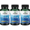 Swanson GABA - Amino Acid Supplement Προώθηση ηρεμίας & χαλάρωσης για την υποστήριξη του ξεκούραστου ύπνου - High Potency Formula to Support Healthy Stress Levels - (100 κάψουλες, 500mg το καθένα) (3 Pack)
