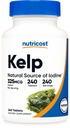 Nuισκία Nutricost Kelp, 325mcg ιωδίου, 240 Tabletισκία - Μη ΓΤΟ, Χωρίς γλουτένη