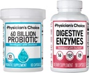 ΕΠΙΛΟΓΗ Ιατρού - Optimal Gut Health Bundle: 60 Billion Probiotic 60ct + Digestive Enzymes 90ct for Digestive Comfort and Immune Support