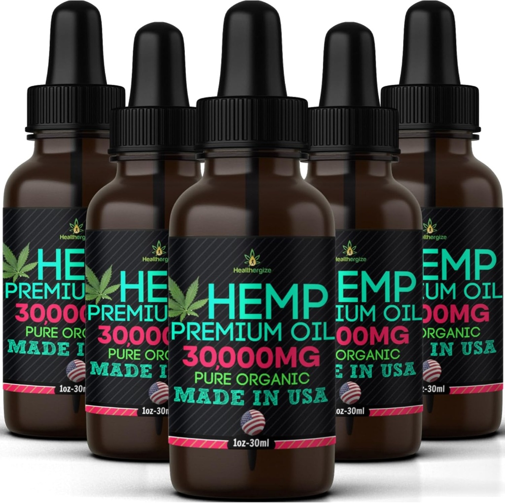 Λάδι κάνναβης-5 Πακέτο-High Potensy Hep Seed Oil-Organic Extract, Full Flavor Φυσικά οφέλη-Made in USA-για το δέρμα, ανακούφιση, ύπνο, ηρεμία, δυσφορία, μύες, μασάζ-ασφαλής για τα κατοικίδια-πλήρης Ωμέγα 3, 6, 9