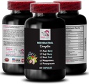 Berry Superfoods - RESVERATROL COMLEX - Ισχυρά Αντιοξειδωτικά, Ισορροπημένο τρόπο ζωής, Γεύση Ενέργεια, Acai Berry Δύναμη, Noni Blend, Berry Οφέλη, Ιδρωτική Ισορροπία, Αναζωογόνηση 1 Φιάλη 60 Caps