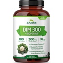 Zazzee DIM 300 mg ανά κάψουλα, 100 Count, Plus 10 mg BioPerine, Ισορροπία οιστρογόνων, Ορμονική Ακμή, Υποστήριξη εμμηνόπαυσης, Ορμονική Ισορροπία, Diindolylmethane, Vegan, Όλα-Φυσικά, Μη-ΓΤΟ, Κατασκευασμένο στις ΗΠΑ
