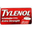 Tylenol Extra Strength Caplets with 500 mg Acetaminophen, Pain Reliever & Fever Reducer, 100 ct