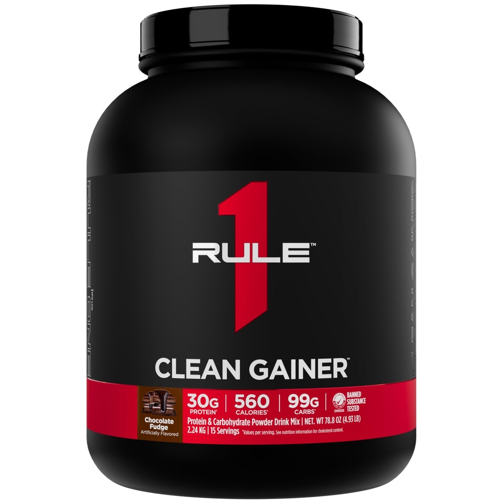 Κανόνας 1 Καθαρός Κεραυνός - High-Protein Lean Gain Formula με 560 θερμίδες, 30g της πρωτεΐνης Full-Spectrum, πάνω από 90g υδατάνθρακες, κάτω από 6g λίπους (15 σερβιρίσματα, σοκολάτας Fudge)