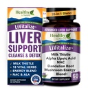 Liver Cleanse Detox & Repair – 28-in-1 Liver Support - Milk Thistle Dandelion NAC Alpha Lipoic Acid Artichoke & Reishi Chaga Turkey Tail Mushroom – Active Liver Health Supplement, 1540mg (60 Capsules)
