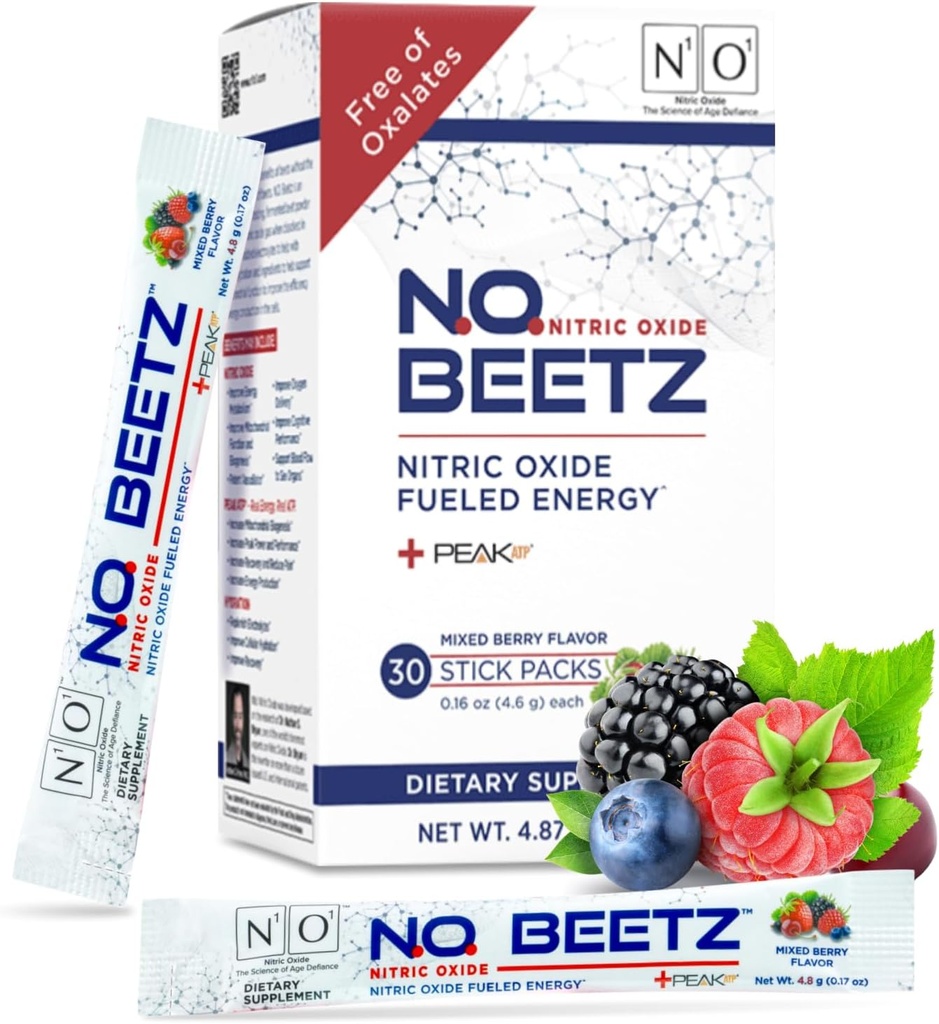 N.O. Beetz Nitric Oxide Supplement for Pre-Workout & Endurance 