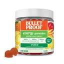 Bulletproof Sugar-Free Tropical Energy Gummies, 60 Count, Supplement for Daily & Sustained Energy with 100mg CoQ10, Daily Value of B12, 100mg Brain Octane Oil