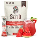 Salud 2-σε-1 Ενυδάτωση και Ανοσία Ηλεκτρόλυτες Σκόνη, Καρπούζι Μαργαρίτα - 15 Σερβίρει, Agua Fresca Drink Mix, Elderberry, Γαλακτοκομικά & Σόγια Χωρίς, Μη-ΓΤΟ, Χωρίς Γλουτένη, Vegan, Χαμηλή θερμίδα, 1G Ζάχαρη