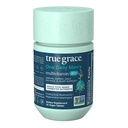 True Grace Men's 40+ One Daily Multivitamin Fermented Minerals, Organic Adaptogens & Μανιτάρια Ολόκληρο το σώμα Ισορροπία Ανοσοποιητικό, Αντοχή, Οστά & Καρδιά Συμπλήρωμα Υποστήριξης - Μη ΓΤΟ - 30 Vegan Tablets