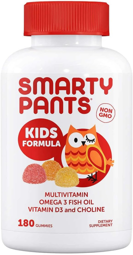 Generic Smarty Pant Kids Complete Multivitamin, 180 Gummies Bundle, Multivitamin Plus Omega 3, βιταμίνη D3 και βιταμίνη B12, 45 ημέρες προσφοράς