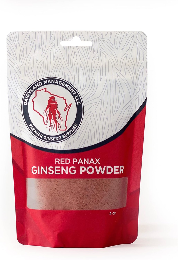 Κόκκινο Panax Ginseng σκόνη με φυσικό Ginsenosides (4 oz)- Υποστηρίζει υγιή ενέργεια, ζωτικότητα, Mood και More, κορεατική Panax Ginseng Root Powder για smoothies, καφέ ή ποτά (1 Pack)
