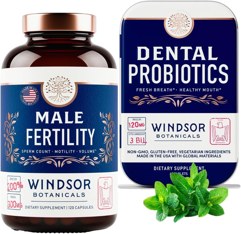 WINDSOR BOTANICALS Άνδρας συμπλήρωμα γονιμότητας και οδοντιατρικά προβιοτικά Υγεία και ευεξίας