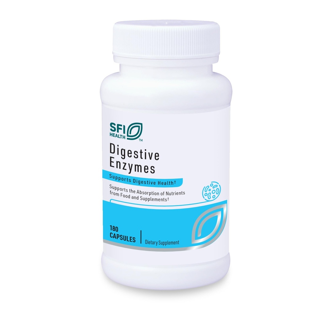 Klaire Labs SFI Health Digestive Enzymes - Συμπληρώματα για την υγεία των ούρων με Lipase, Amylase & Protease Enzymes for Digestion - Aid Nutrient Absorption - Help Occasional GI Discomfort (180 Κάψουλες)