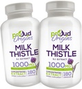 1000mg Milk Thistle Helps Maintain Healthy Liver Function, Optimize Health, Rapid Release, Gluten Free Supplements - 6-Month Supply (2 Pack)
