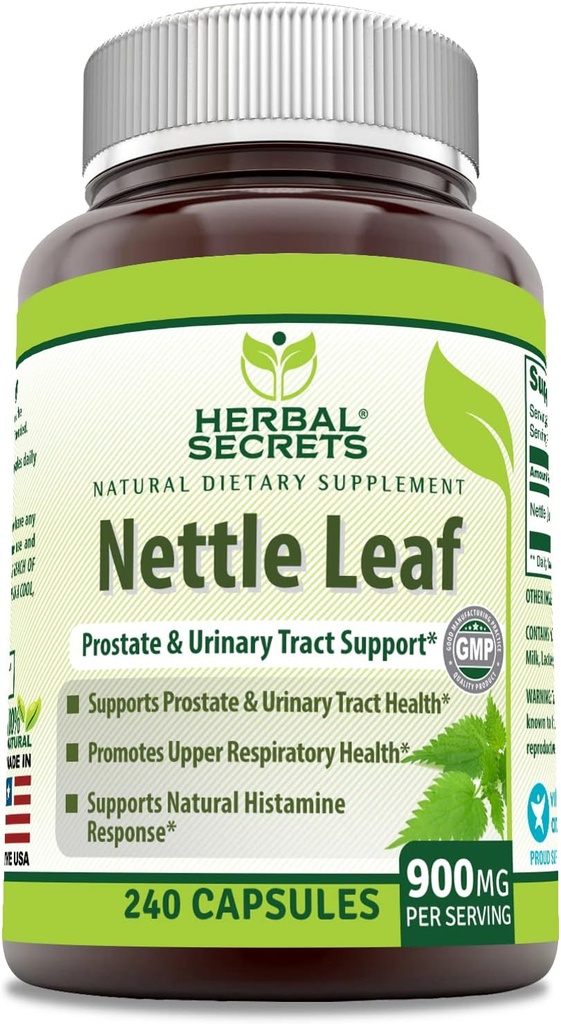 Φυτικά Μυστικά Νετλ Leaf 900 Mg Per Serving 240 Καψάκια Συμπλήρωμα - Υποστηρίζει την ουρική αρθρίτιδα και Prostate - Υποστηρίζει την άνω αναπνευστική υγεία