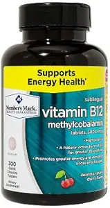 Μέλη Mark Υπογλώσσια Βιταμίνη B12 5000mcg (300 Count) (3 Pack)