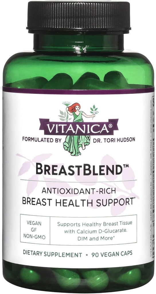 Vitanica BreastBlend, υποστήριξη στήθους, Vegan, 90 κάψουλες