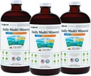 LIQUIDHEALTH Daily Multi Mineral Liquid Supplement with Fulvic Acid, Plant Based Ionic Aquamin Sea Trace Ocean Minerals - Ανοσοποιητική Υποστήριξη, Ενέργεια, Υγεία των Ούρων, Detox - Made in USA, Vegetarian (3 Pack)