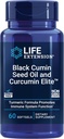 Επέκταση ζωής Μαύρο Cumin Seed Oil και Curcumin Elite, Black Cumin, Turmeric Extract, Immune Health Support, υψηλή βιοδιαθεσιμότητα, Whole-Body Health, Gluten Free, Non-GMO, 60 softgels