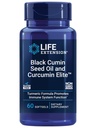 Επέκταση ζωής Μαύρο Cumin Seed Oil και Curcumin Elite, Black Cumin, Turmeric Extract, Immune Health Support, υψηλή βιοδιαθεσιμότητα, Whole-Body Health, Gluten Free, Non-GMO, 60 softgels