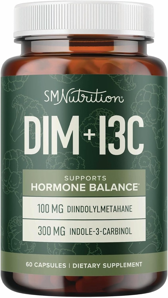DIM & Indole 3 Carbinol for Hormone Balance for Women & Men 