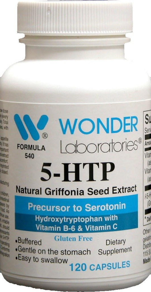 5 Htp, Natural Griffonia Seed Extract Precursor to Serotonin - 120 Κάψουλες #5402