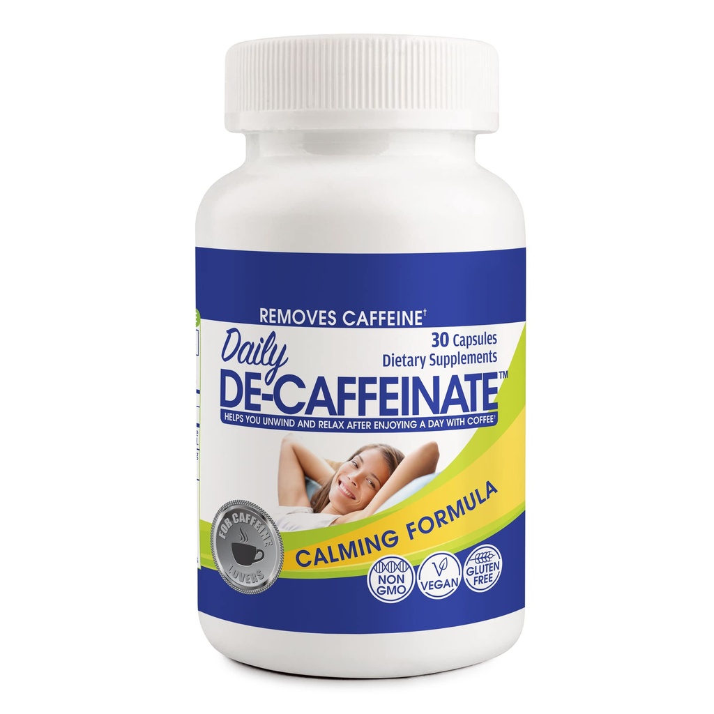 Daily De-Caffeinate: Advanced Caffeine Eliminator Supplement – Φυσική μη εθιστική φόρμουλα που υποστηρίζει χαλάρωση και βαθύ, ξεκούραστο ύπνο