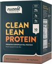 Nuzest - Pee Protein Powder - Καθαρή πρωτεΐνη Lean, Premium Vegan Plant Based Protein Powder, Γαλακτοκομικά, Χωρίς Γλουτένη, GMO Free, Protein Shake, Πλούσια σοκολάτα, 0.9 oz, (Pack of 10)