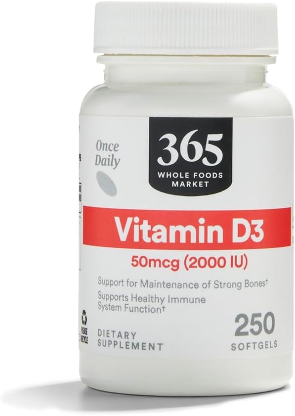 365 από το Whole Foods Market, Vitamin D3 2000 IU, 250 ct