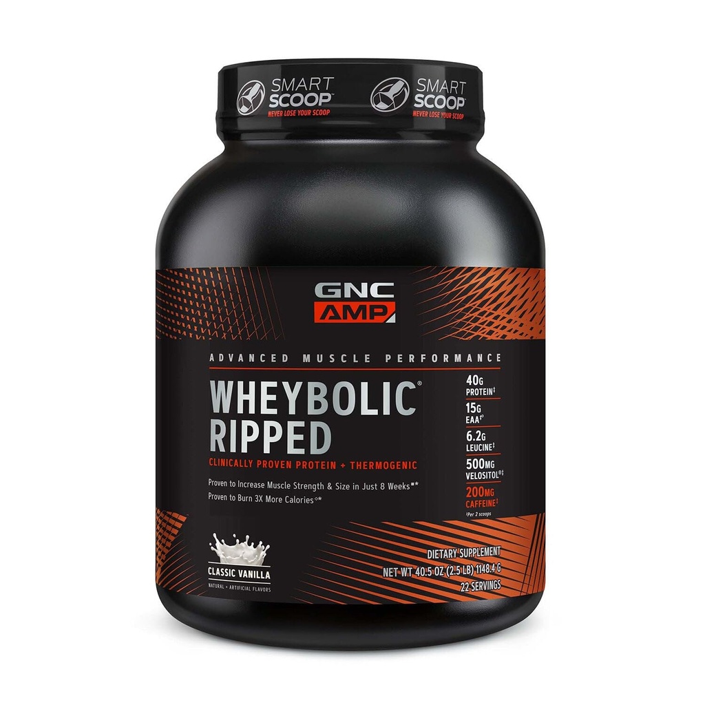 GNC AMP Wheybolic Ripped - Κλασική βανίλια (22 εξυπηρετεί)