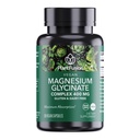 PlantFusion Vegan Magnesium Glycinate Complex 400 mg - High Absorption & Bioavailability - Chelated - Supports Muscle Relaxation, Sleep, Cardio Health, Stress Relief, and Energy Production - Non GMO