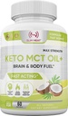 Κάψουλες λαδιού Keto MCT με C8 & C10 - Γρήγορη δράση Ketosis εγκέφαλος & το σώμα Καύσιμα για γυναίκες και άνδρες - Όλα φυσικά, μη GMO, Made in USA (1-Month Supply)
