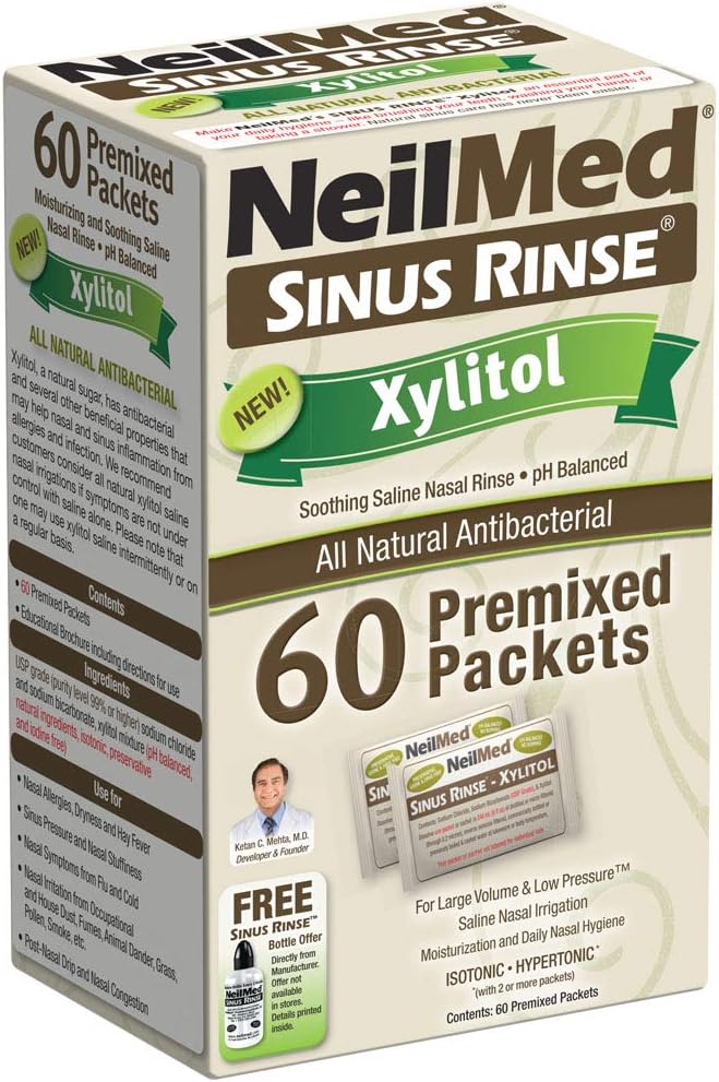 NeilMed Sinus Rinse Premixed Refill Packets με Ξυλιτόλη, 60ct.
