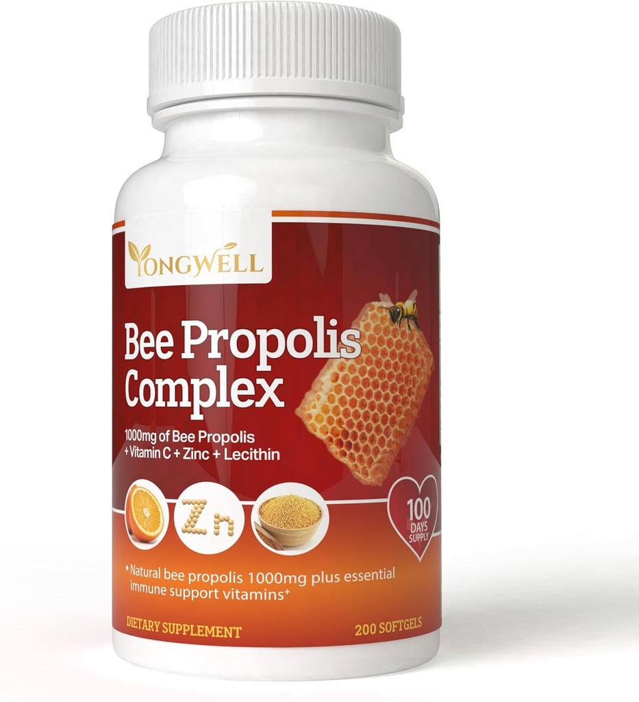 Super Bee Propolis Complex με βιταμίνη C, ψευδάργυρο & λεκιθίνη (200 κάψουλες)