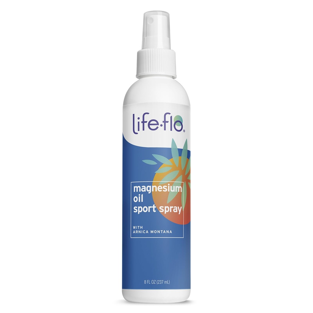 Life-flo Μαγνήσιο λάδι Sport Spray, με χλωριούχο μαγνήσιο από το Zechstein Seabed Plus Arnica, ηρεμεί και ανανεώνει τους μυς και τις αρθρώσεις μετά την άσκηση, 60-Day εγγύηση, δεν δοκιμαστεί σε ζώα, 8oz