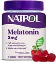 Natrol Melatonin Gummies, Υποστήριξη ύπνου για ενήλικες, 3 mg συμπλήρωμα μελατονίνης για ύπνο, 70 φράουλα-Flavored Gummies, Μέχρι 70 ημέρες προσφοράς