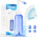 Neti Pot Sinus Ξεπλύνετε το μπουκάλι - Απαλό Nasινικό πλύσιμο μπουκάλι καθαρισμού μύτης για την αποτελεσματική πίεση Irrigatio 300 ML με 20 Nasινικό πλύσιμο αλατιού συσκευασίες
