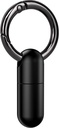 Micro Keychain Hipl κάτοχος Τιτανίου Αδιάβροχο Mini Pill εμπορευματοκιβώτιο για την ιατρική έκτακτης ανάγκης, ταξιδιωτικό πορτοφόλι (μαύρο)