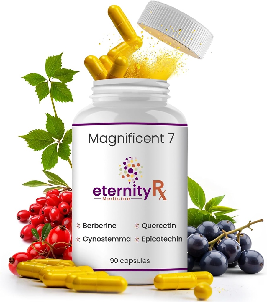 Resveratrol + Dihydroberberine + Quercetin Complex – Anti-Aging Cellular Supplement with Vitamin C & Zinc – Longevity & Mitochondrial Support – 90 Capsules – Doctor Formulated