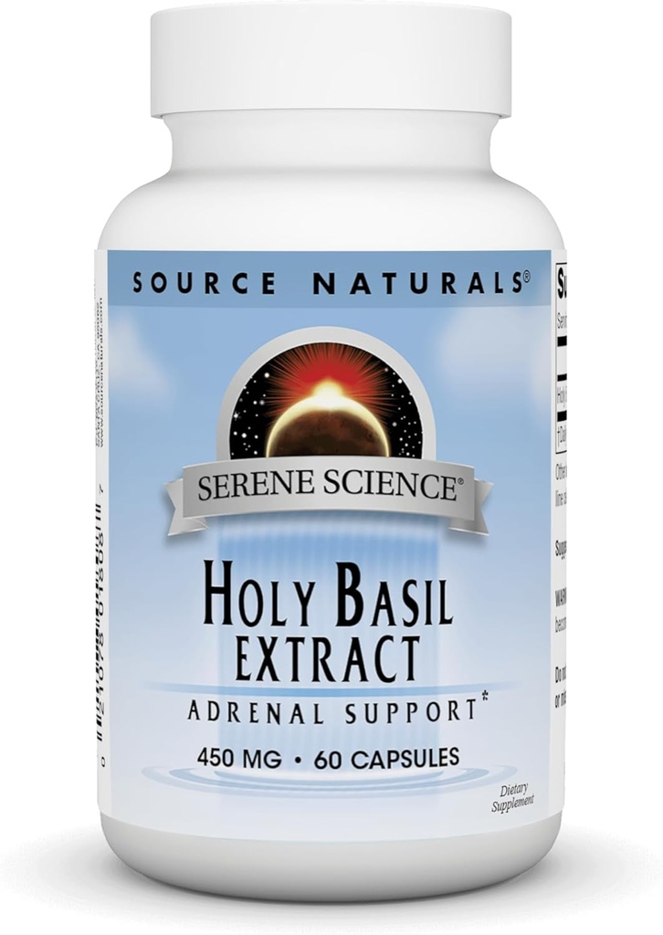 Πηγή Naturals Serene Science Holy Basil Extract, Adrenal Support* 450 mg - 60 κάψουλες
