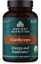 Ταμπλέτες Organic Cordyceps Αρχαίας Διατροφής, Φτιαγμένα με Ashwagandha, Υποστηρίζει την ενέργεια και την αντοχή, Χωρίς γλουτένη, Vegan, Παλαιό και Κέτο Φιλικό, 30 κόμης