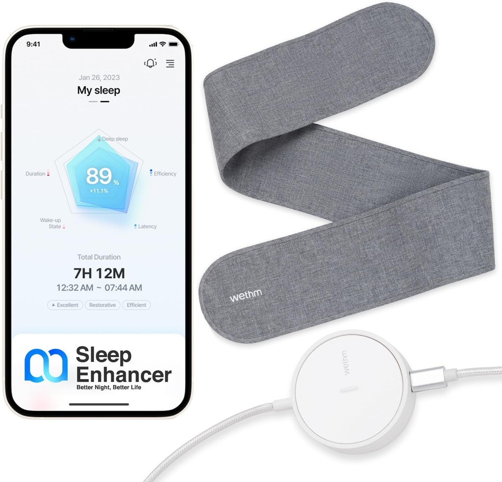 Innovative Sleep Enhancer - Μη-Επικοινωνίες Sleep Tracking Pad with Sleep Analysis, Vibration Alarms, Breathing Distrunce and Heart Rate Monitoring - Sleep Tracker for βελτιωμένη ποιότητα ύπνου