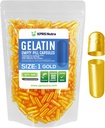 XPRS Nutra Μέγεθος 1 Κενές κάψουλες - 500 Count Empty Gelatin Κάψουλες - Χάπια DIY Καψάκιο Γέμισμα - Καθαρά Καπάκια τζελ για το Do-It-Yourself Συμπληρώματα (Χρυσό)